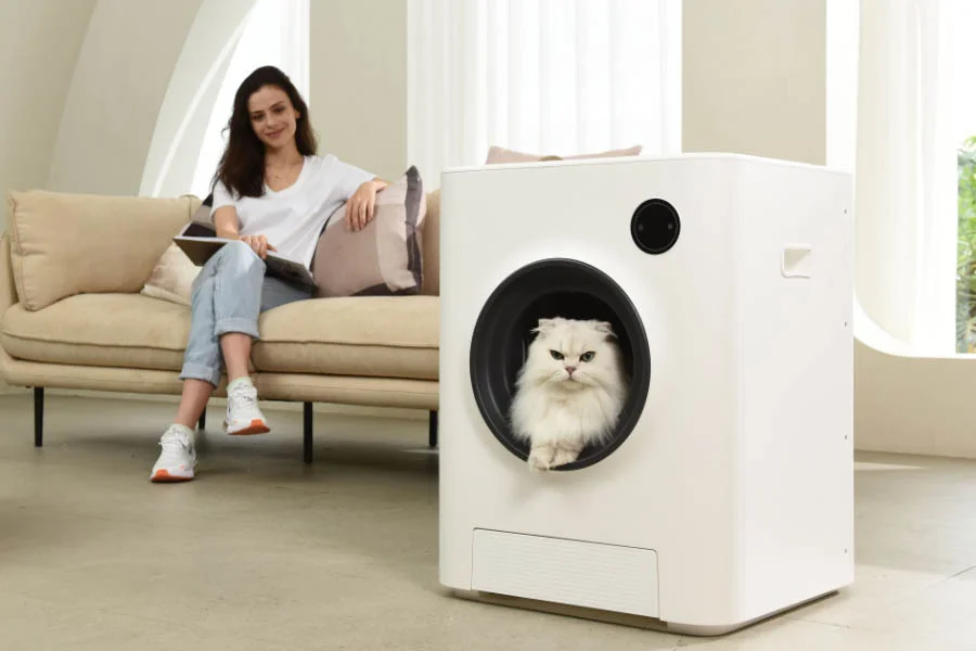 automatic self cleaning litter tray