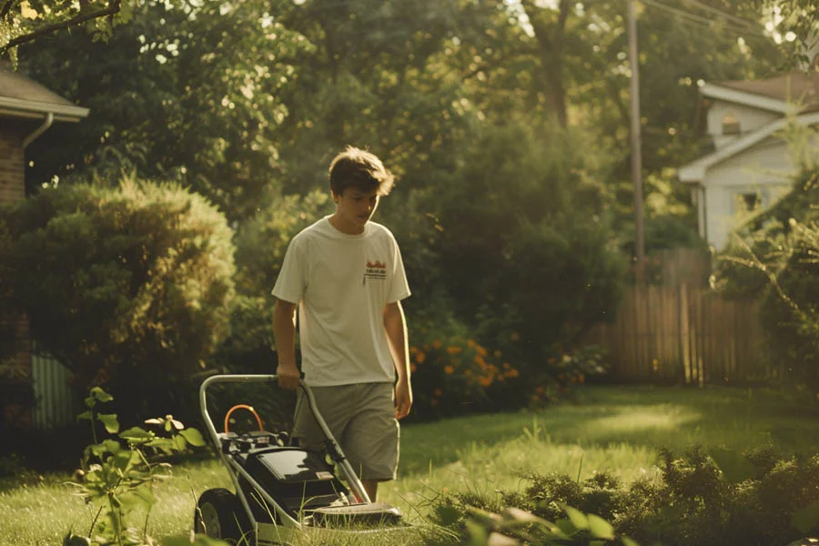 electric powered lawn mower